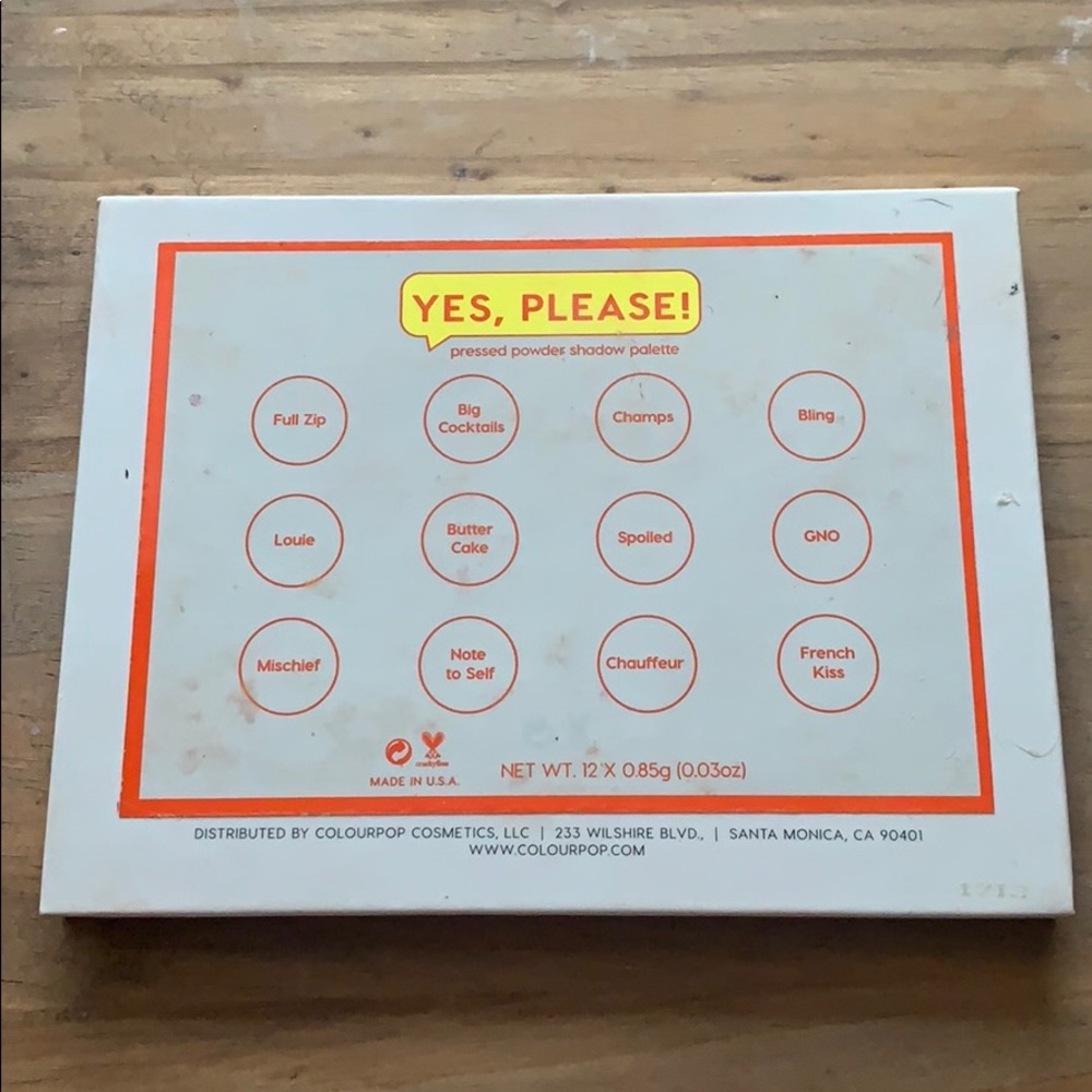Yes please colourpop eyeshadow palette - Picture 3 of 3